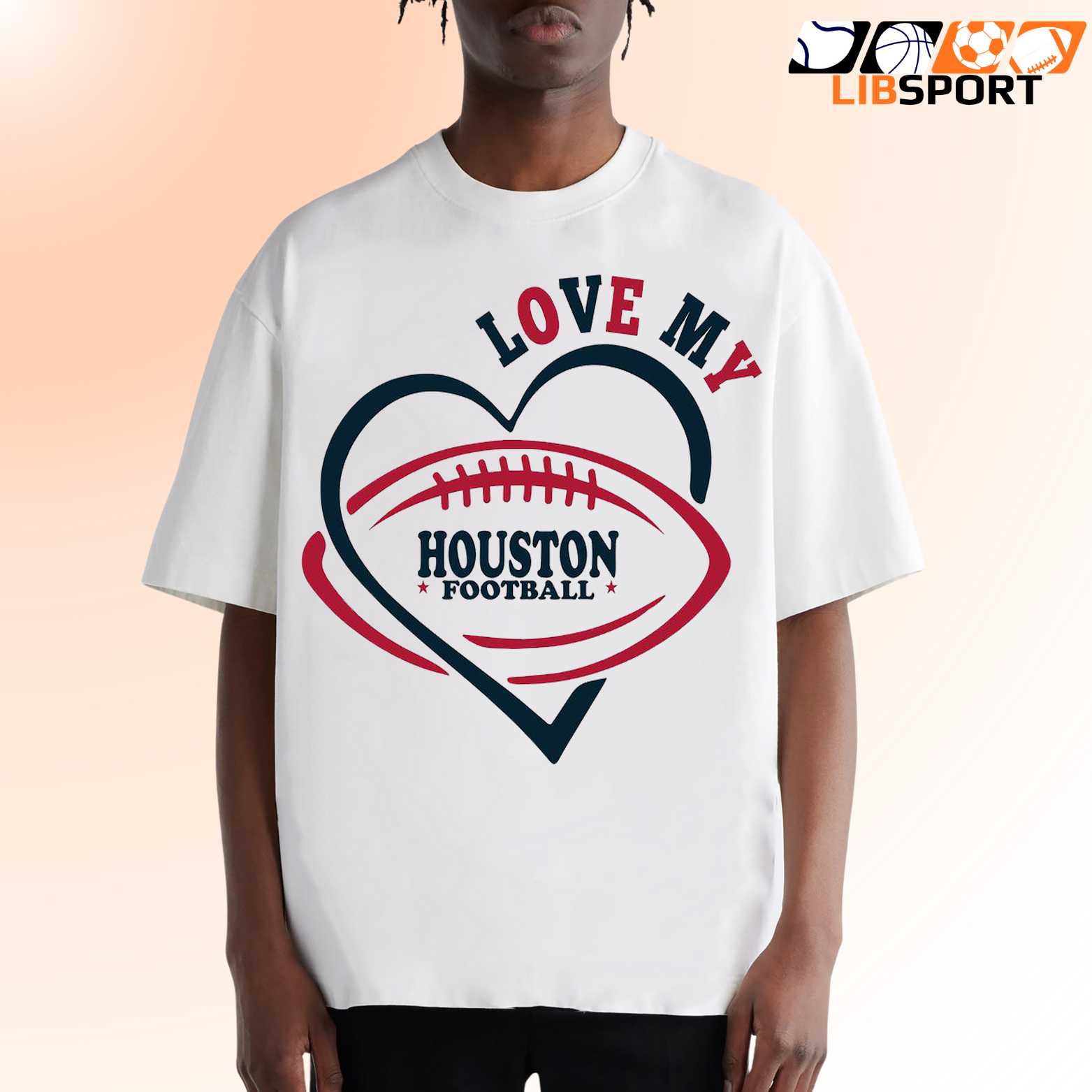 Houston Texans Love T Shirt, Heart Nfl Tee, Game Day Fan Style